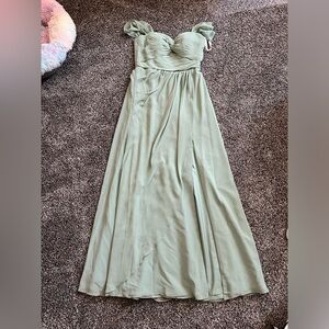 Azazie Millie Bridesmaid dress matcha